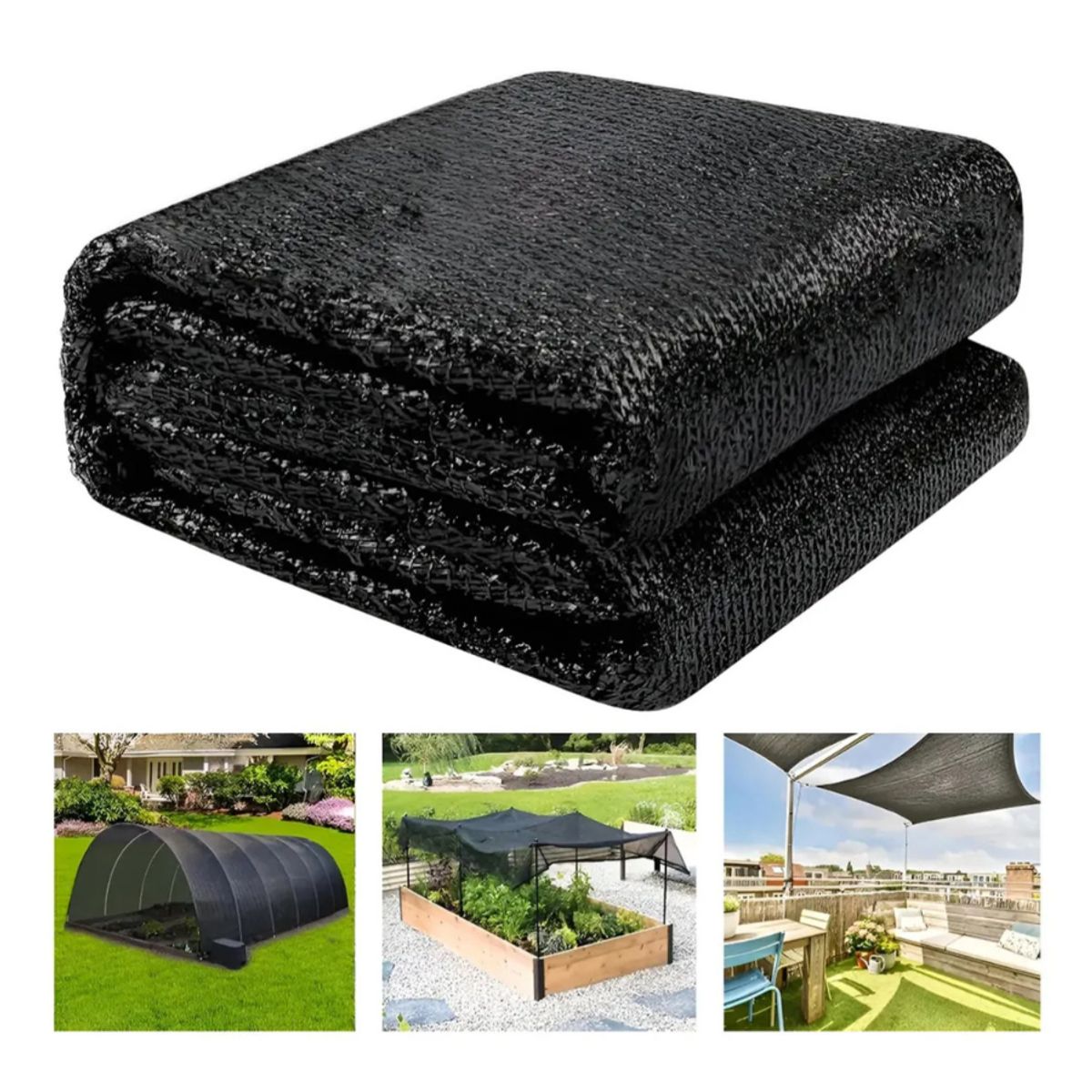 GENERICO - Malla Cercos Raschel 2m X 10 Mt Sombra Techo Terraza Jardin