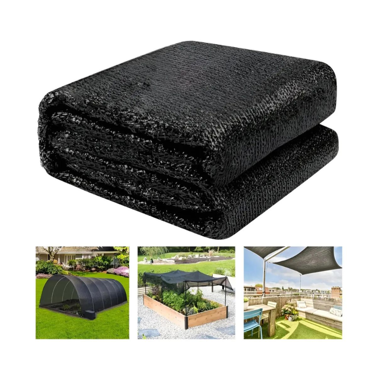 GENERICO - Malla Cercos Raschel 2m X 10 Mt Sombra Techo Terraza Jardin