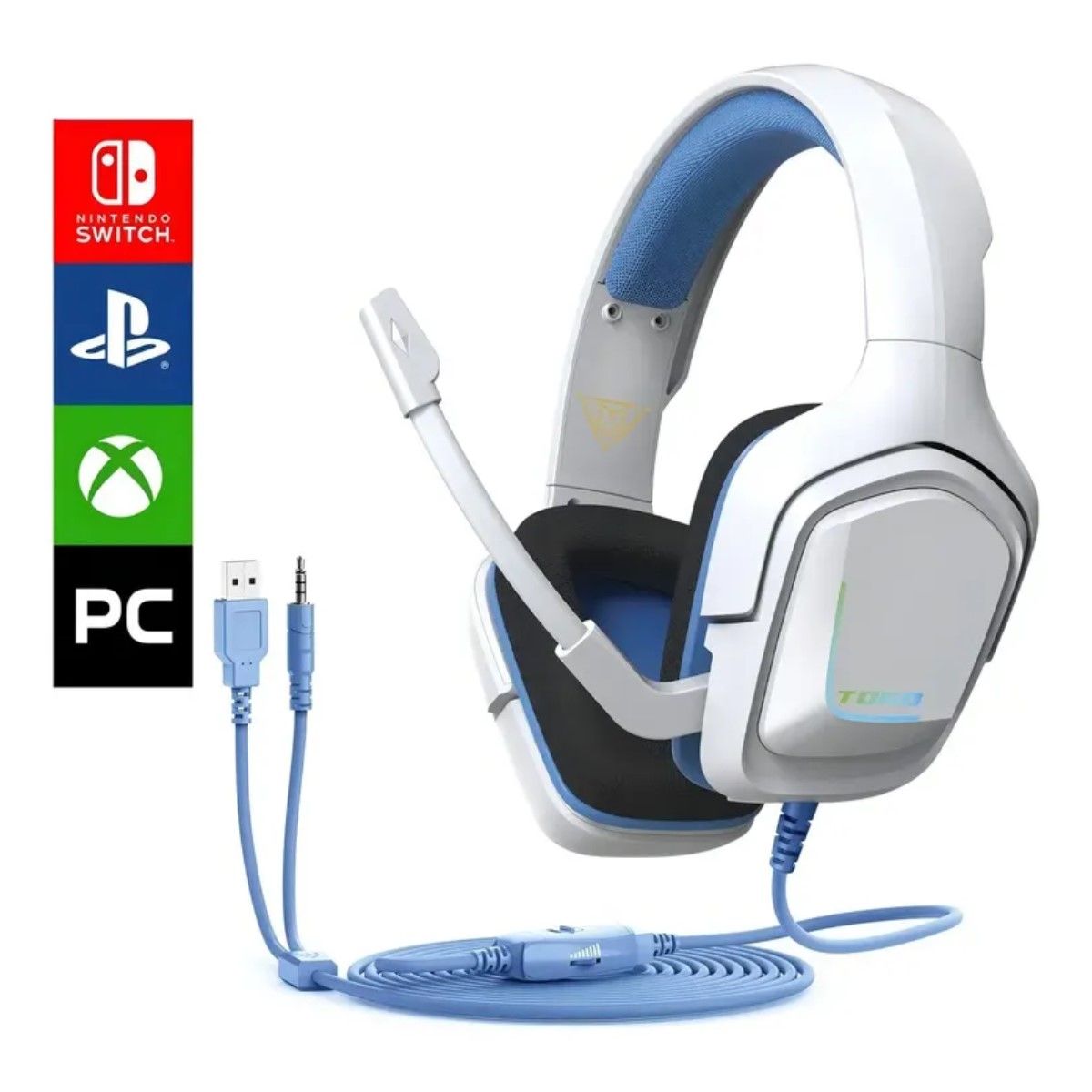 GENERICO - Audífonos Gamer Togo K21 PRO Micrófono Flexible PC PS4 Xbox Switch BELUG