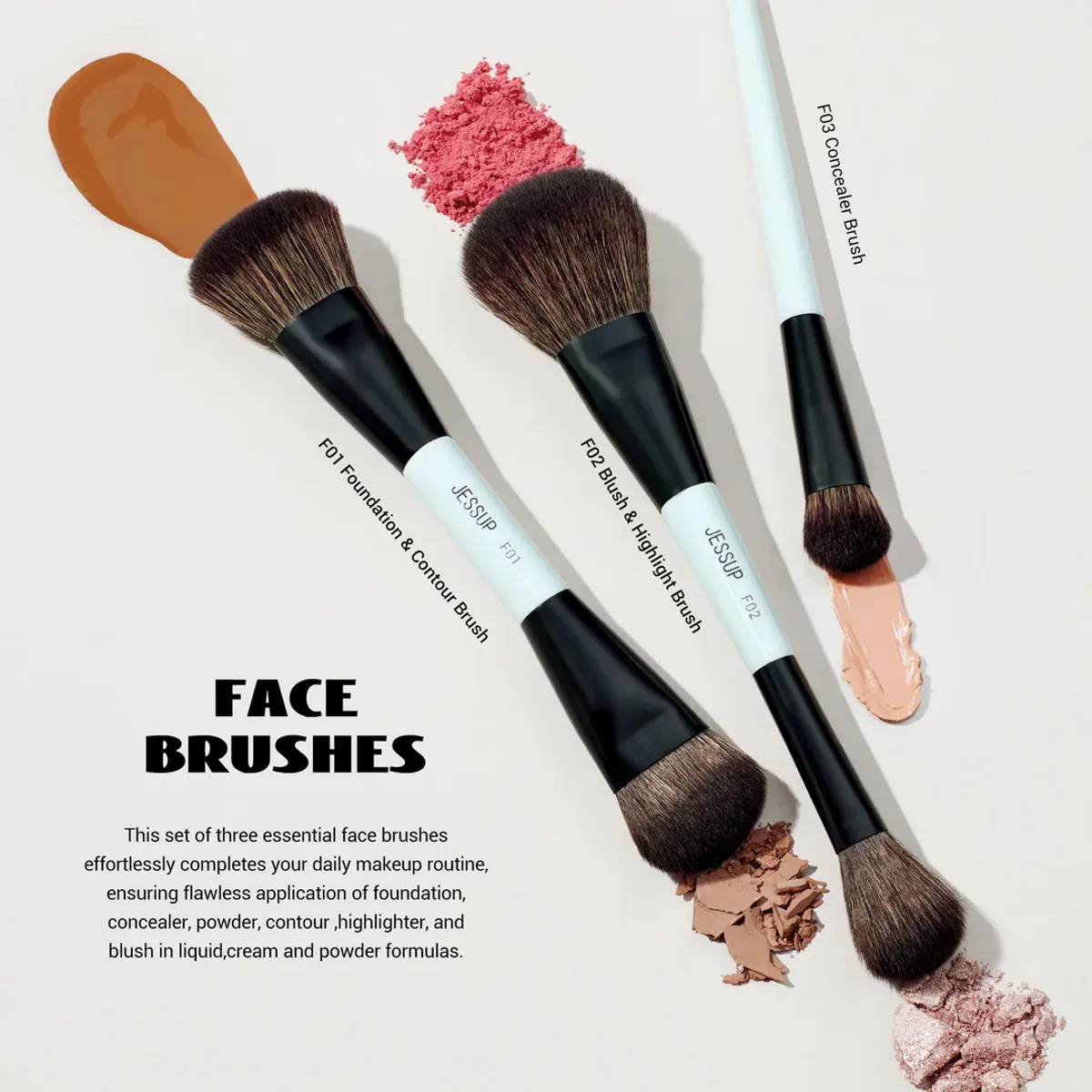 JESSUP BRUSHES - Set 5 en 1 Duo End Brochas Jessup T503