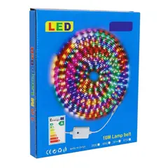 GENERICO - Tira LED de 10 metros con Luz Multicolor RGB