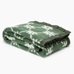 ZAHR - FRAZADA JAQUARD PUNTO VERDE 1.5P