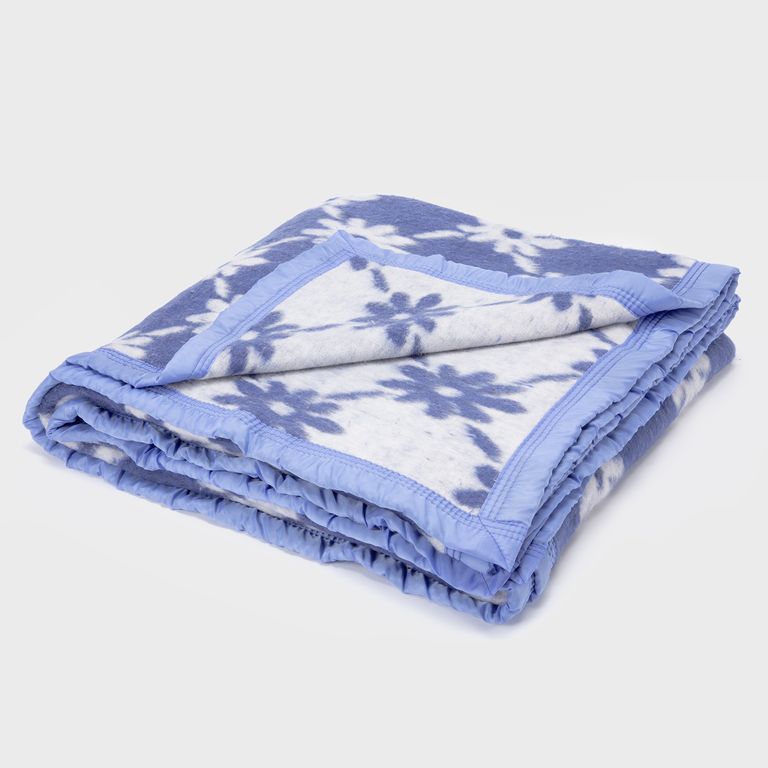 FRAZADA JAQUARD PUNTO CELESTE 1.5P Azul 1,5 PLAZAS