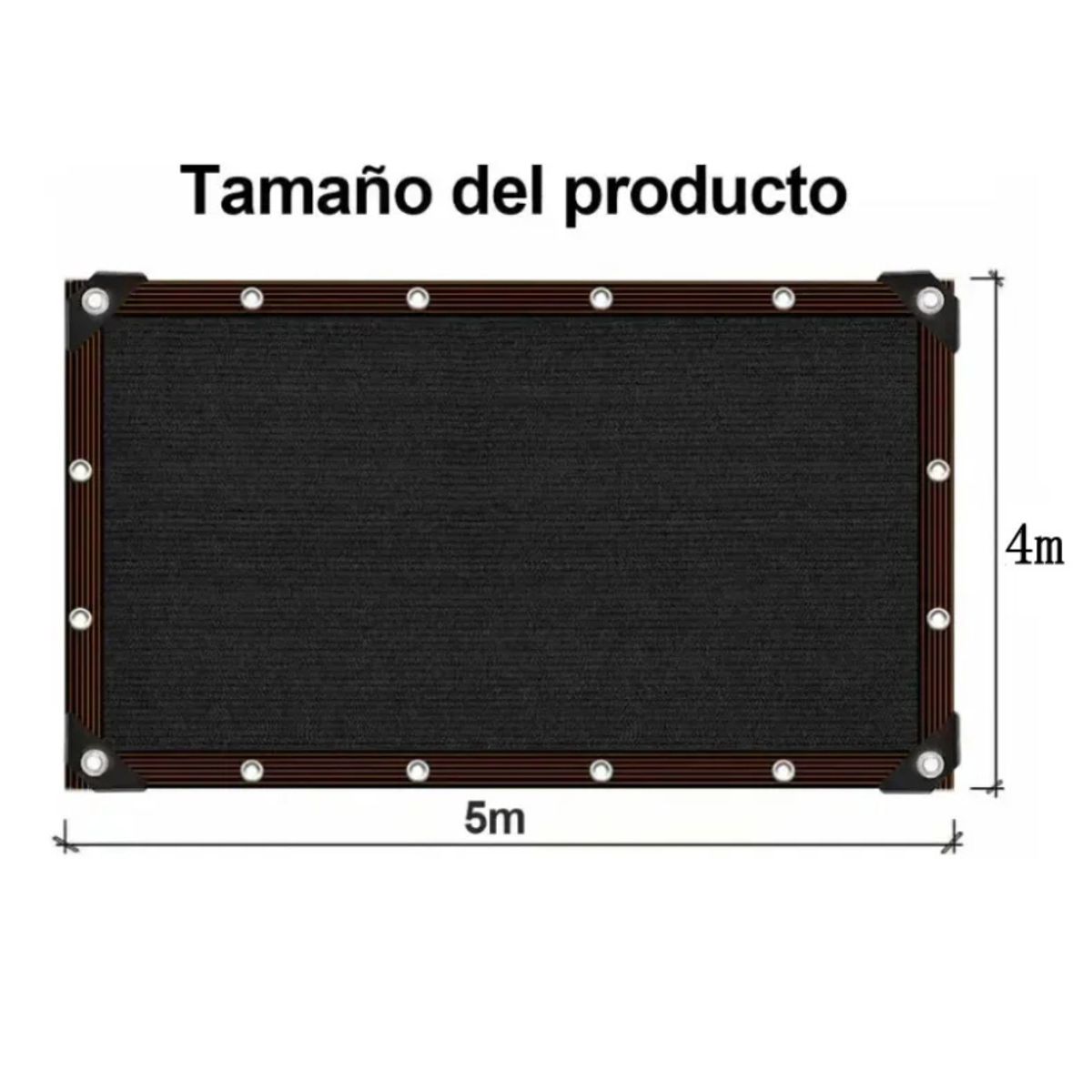 GENERICO - Lona Malla de 4x5m 90% de Sombra para Techo Patio Terraza Jardin