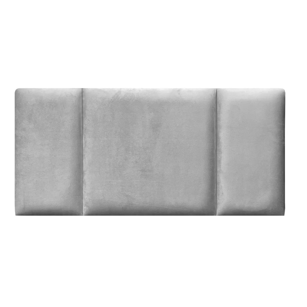 MOBEL DESIGN - Respaldo de Cama Block Felpa Gris Claro 2 Plazas