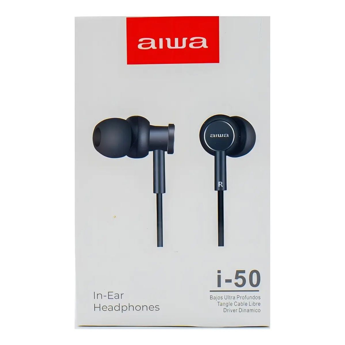 AIWA - Audífonos Stereo Aiwa I-50 Color Negro, Cable 1.2m