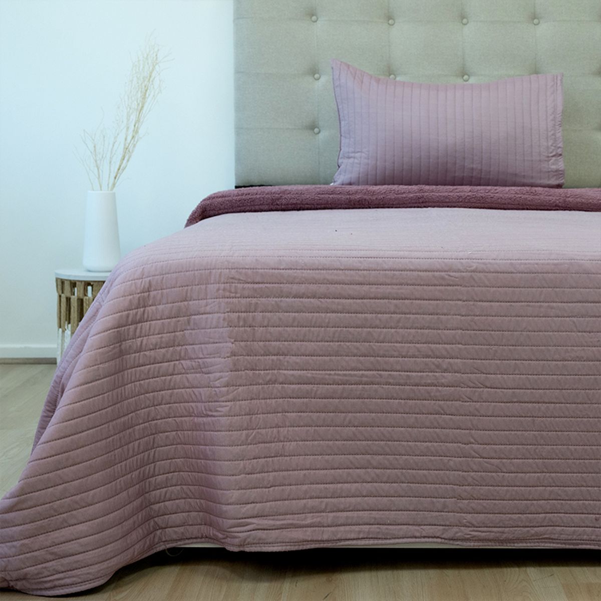 DORAL - CUBRECAMA QUILT HOTPRESS SENA CON SHERPA OBISPO DORAL 1.5 PLAZAS SINGLE