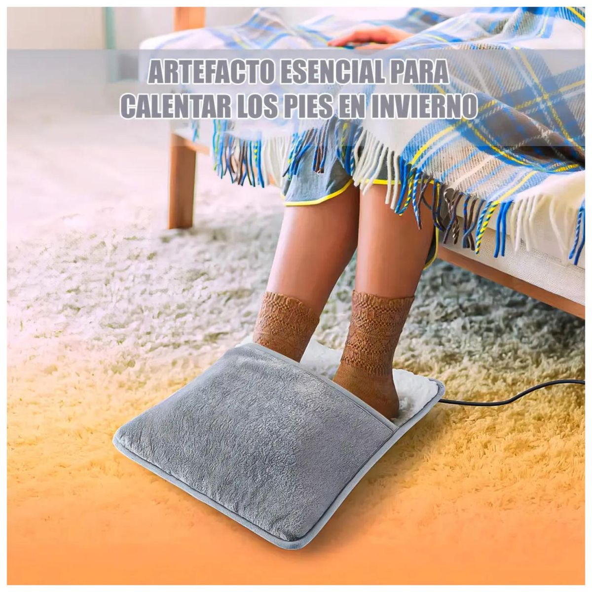 GENERICO - Calienta Pies Eléctrico USB Ultra Soft