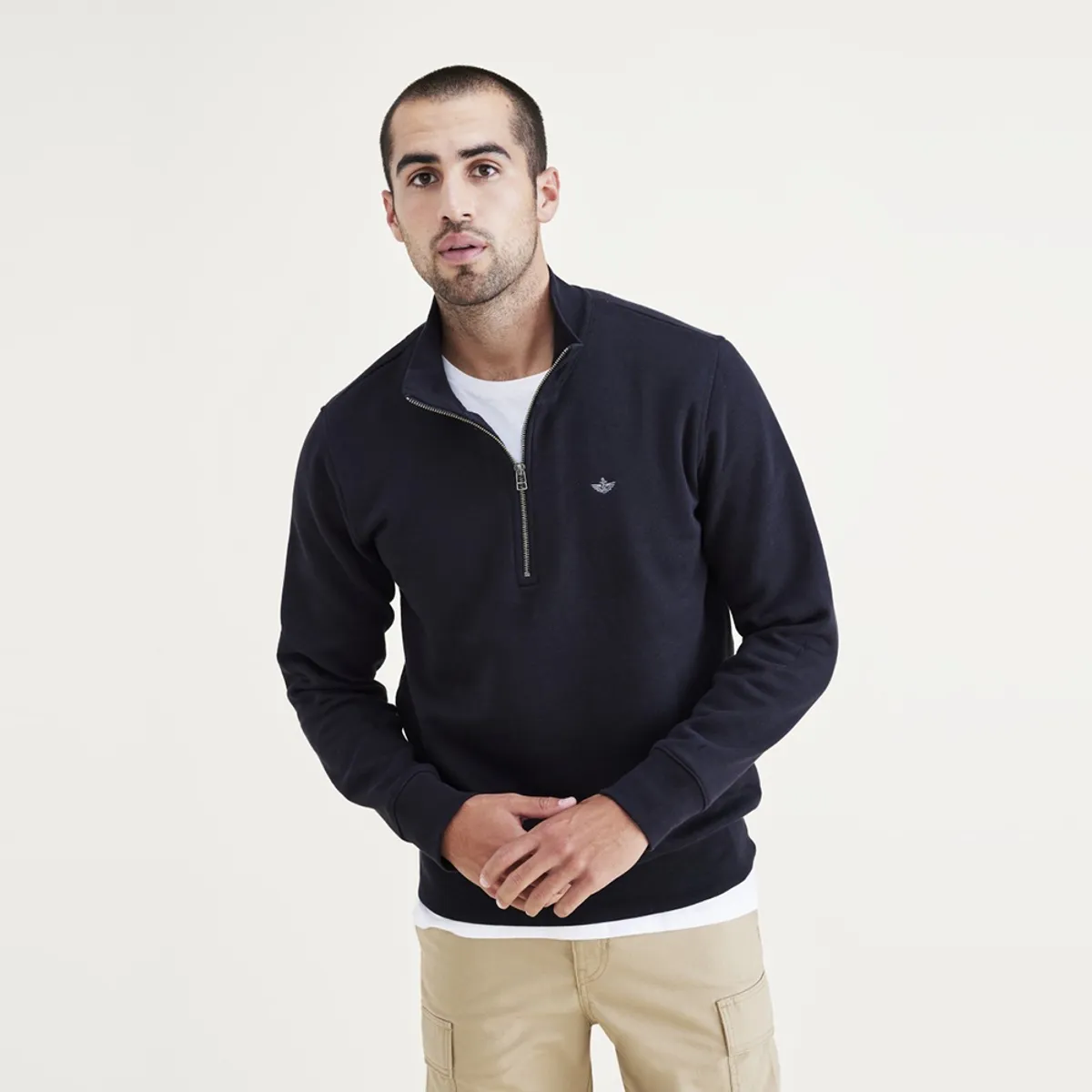DOCKERS - Poleron 14 Zip Fleece Beautiful Black