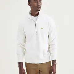 DOCKERS - Poleron 14 Zip Fleece Cream Heather