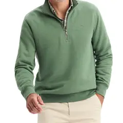 DOCKERS - Poleron 14 Zip Fleece Duck Green