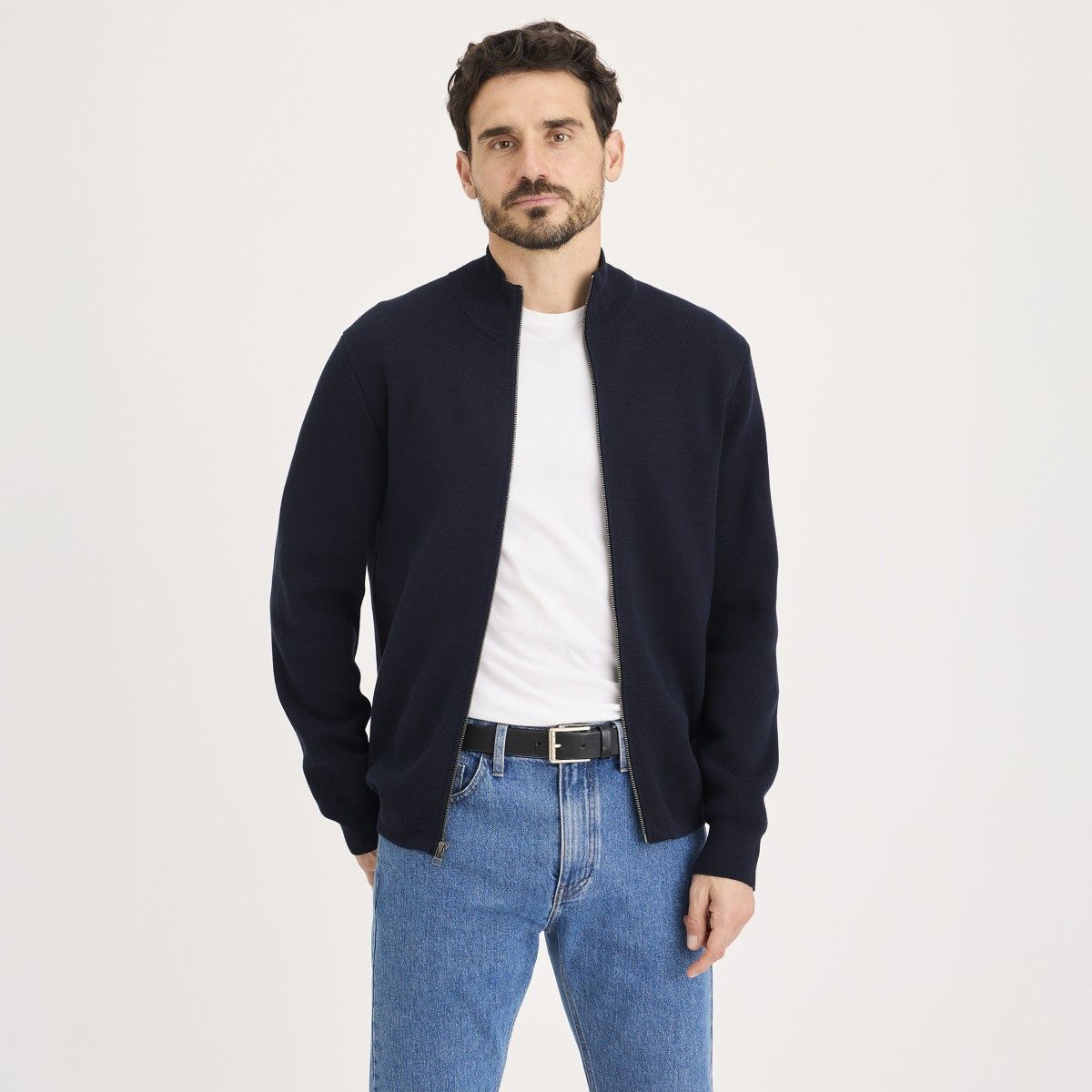 DOCKERS - Sweater Full Zip Navy Blazer