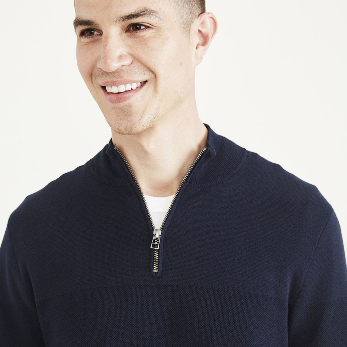 DOCKERS - Sweater 14 Zip Navy Blazer