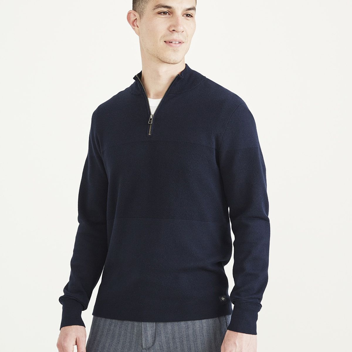 DOCKERS - Sweater 14 Zip Navy Blazer