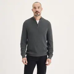 DOCKERS - Sweater 14 Zip Gray Heather