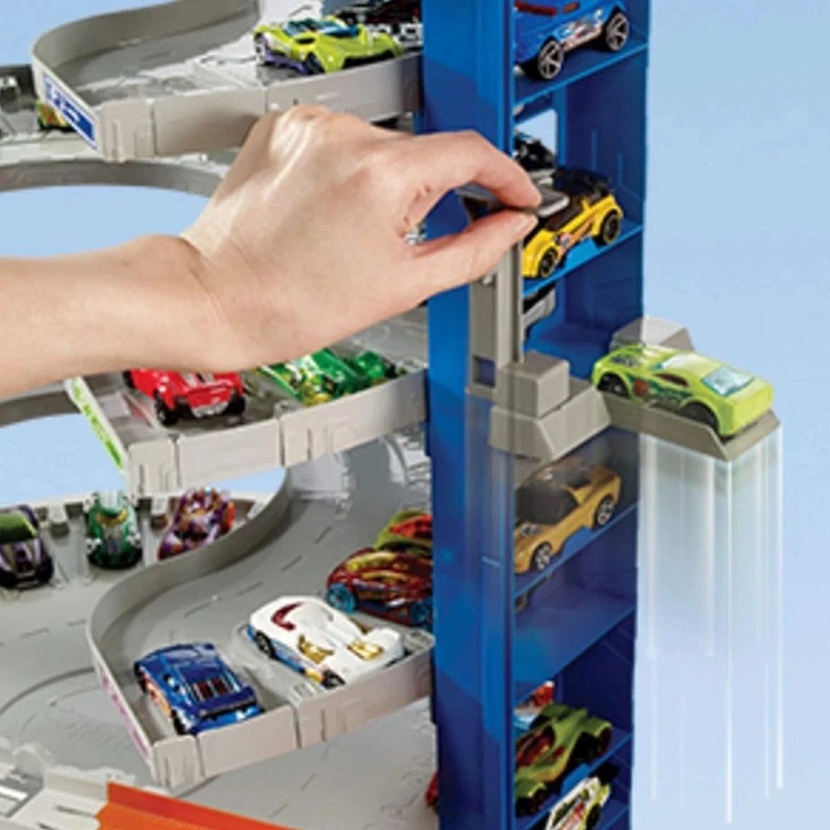GENERICO - Super Ultimate Garage Gorila Mega Estación de Carreras con Elevador Motorizado