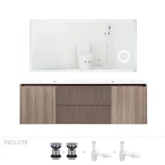 STRETTO - Pack Baño Salamanca - Mueble Vanitorio + Espejo Led