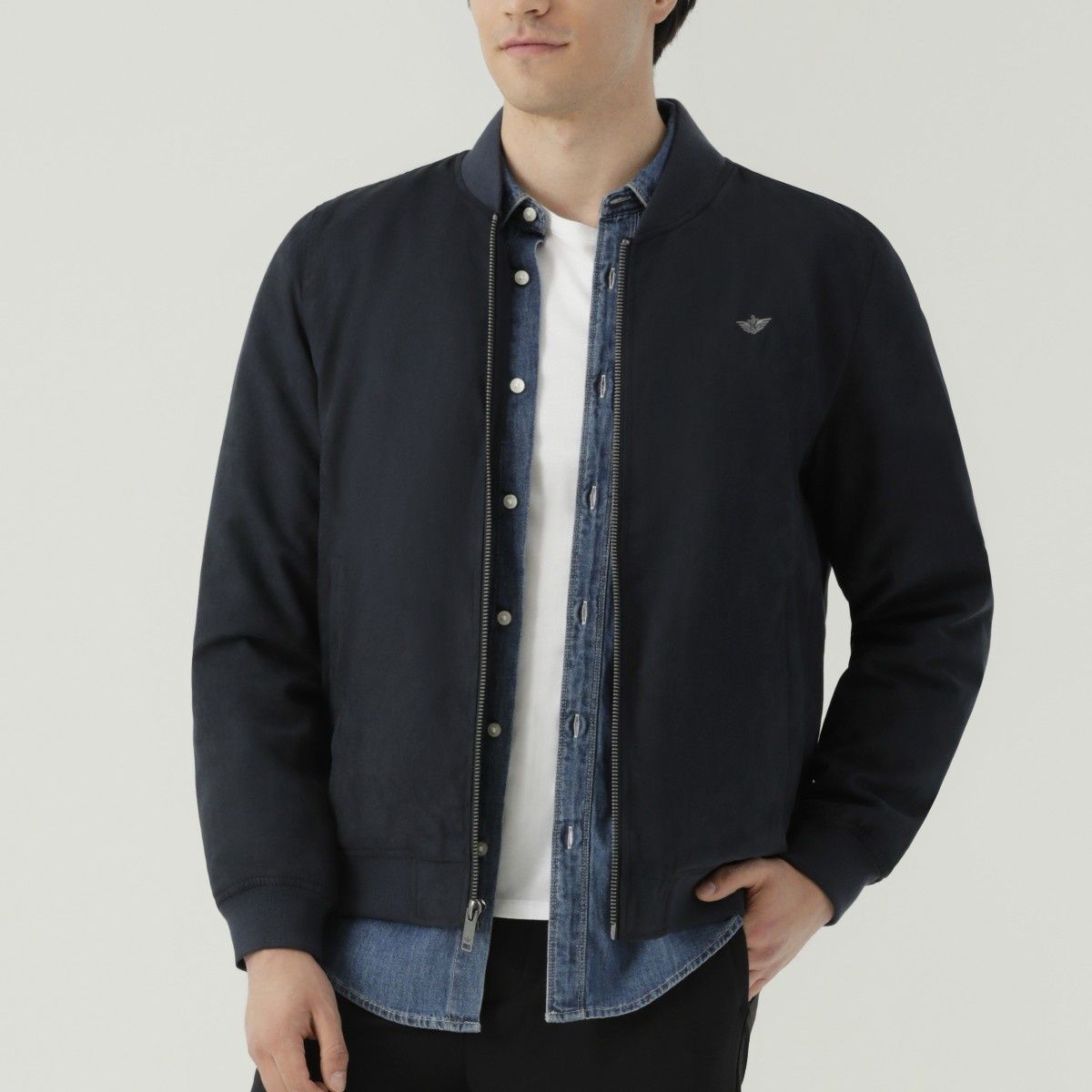 DOCKERS - Chaqueta Bomber With Rib Azul Marino