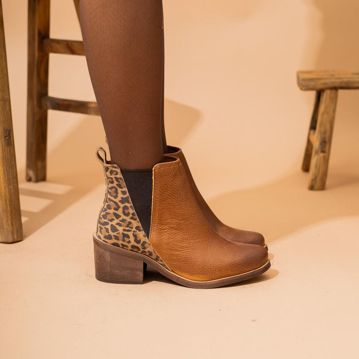 GIANI DAFIRENZE - Botin Mujer / Suiriri Camel Print