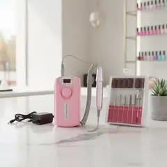 GENERICO - Torno Pulidor De Uñas Inalámbrico Mobile Drill 101 Rosado 35000 RPM