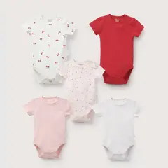 COLLOKY - Set body frutillas rib niña rojo 0/3M a 18/24M