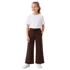 KIBOU - Pantalón Buzo Niña Wide Leg Brillos Algodón Moda Urbana