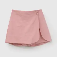 COLLOKY - Falda Niña Algodón Short Rosa Viejo