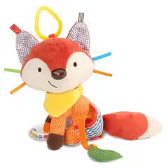 GENERICO - Peluche Sensorial Zorrito Mordedor y Sonajero de Felpa para Bebés
