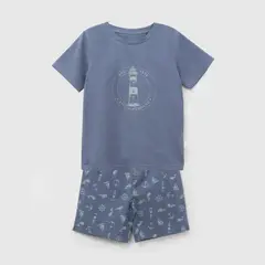 COLLOKY - Pijama Niño Algodón Azul