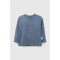 COLLOKY - Polera Botones Denim Niño 6-9M a 4-5A