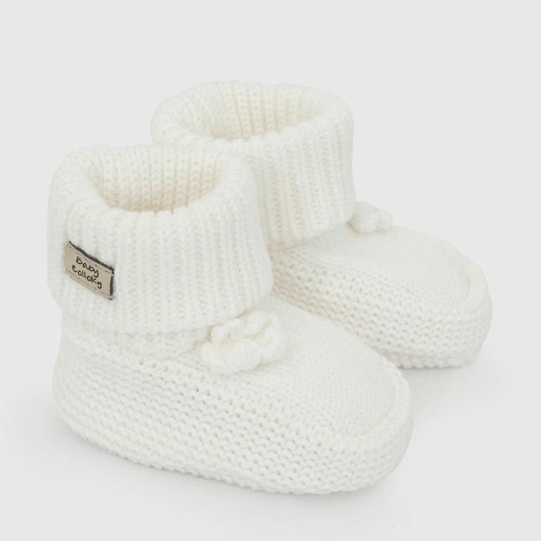 Zapato Tejido Bebé Niña Blanco