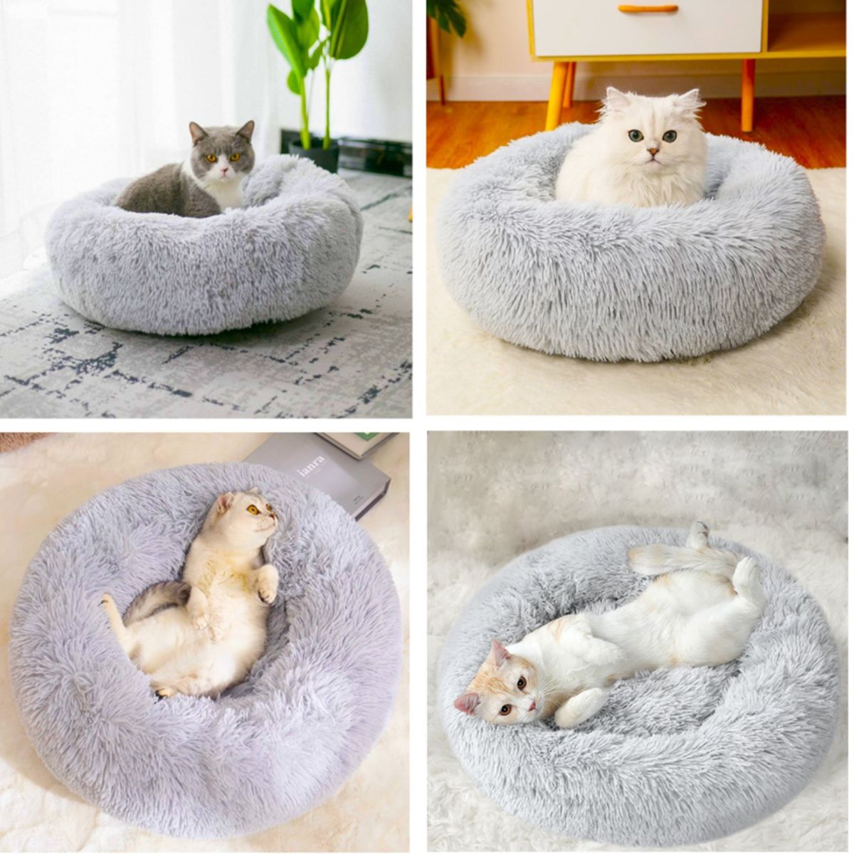 KIDSCOOL - Cama Nido Relajante Para Mascotas S Gris 50 cm Antiansiedad