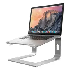 GENERICO - Soporte Base Aluminio Para Mac Macbook Notebook 10 - 16 Color Plateado