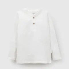 COLLOKY - Polera Manga Larga Niño Botones