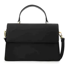 GENERICO - Bolso Suécia de Símil Cuero Negro para Mujer BELUG
