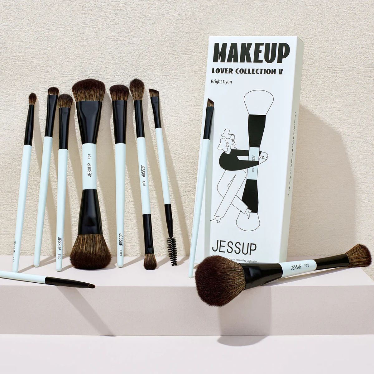 JESSUP BRUSHES - Set Brochas 14-in-10 Duo-End Brush Versatility Collection T500