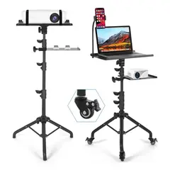 GENERICO - Atril Trípode Ajustable Notebook Portátil con Ruedas Soporte 10kg