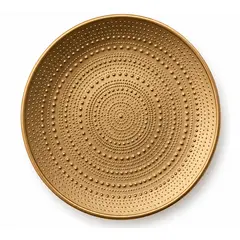GENERICO - Bandeja Decorativa Dorada Estilo Mandala Centro de Mesa Elegante