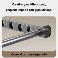 GENERICO - Tendedero Plegable Para Colgar Ropa 2 Perchas Y Ganchos