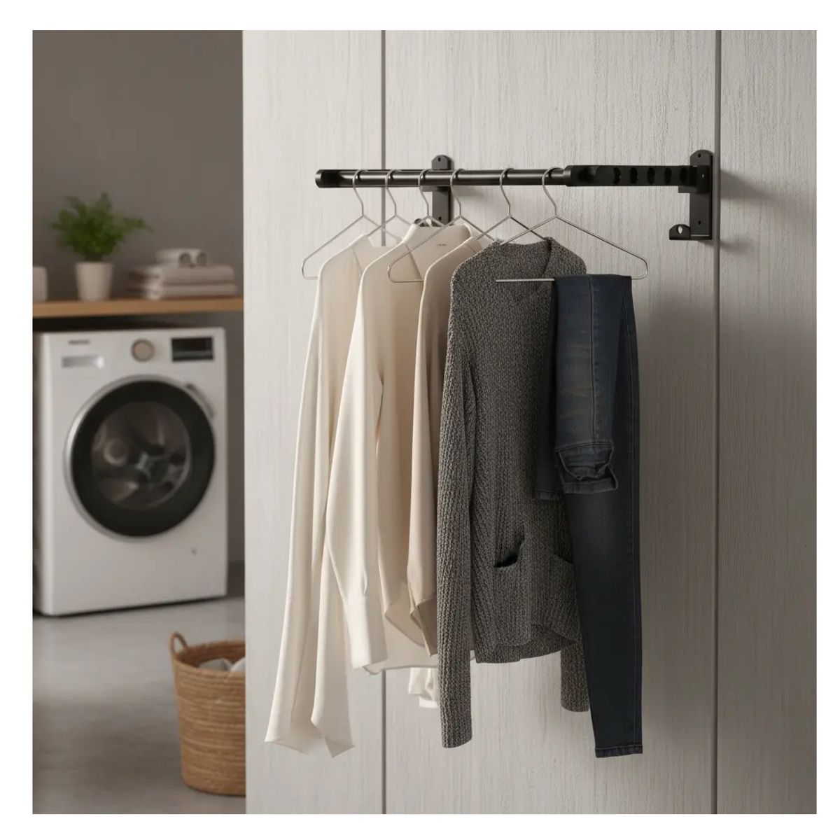 GENERICO - Tendedero Plegable Para Colgar Ropa 2 Perchas Y Ganchos