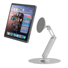 GENERICO - Soporte Tablet Ipad Metálico Reforzado Escritorio Ajustable