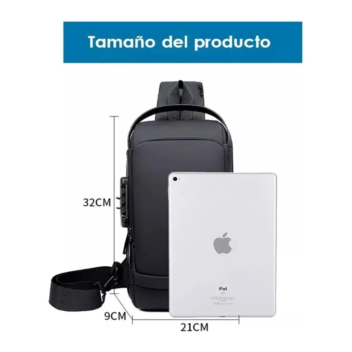 GENERICO - Mochila Impermeable Bolsos Para Hombre Antirrobo Con Carga B BELUG