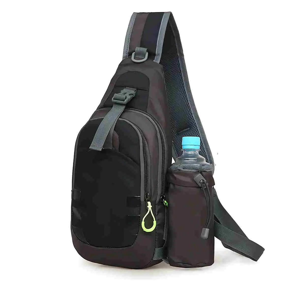 GENERICO - Bolso Impermeable Banano Bandolero Cruzado Unisex Deportivo Color Negro BELUG