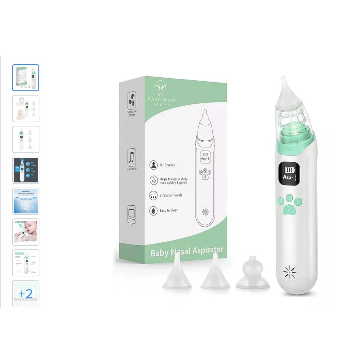 GENERICO - Aspirador Nasal Electrico, Genérico Para Bebés