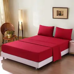 GENERICO - SABANAS DE 800 HILOS PREMIUN 100% ALGODON COLOR LISO 2 PLAZA 4 PIEZAS