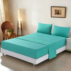 GENERICO - SABANAS DE 800 HILOS PREMIUN 100% ALGODON COLOR LISO 2 PLAZA 4 PIEZAS
