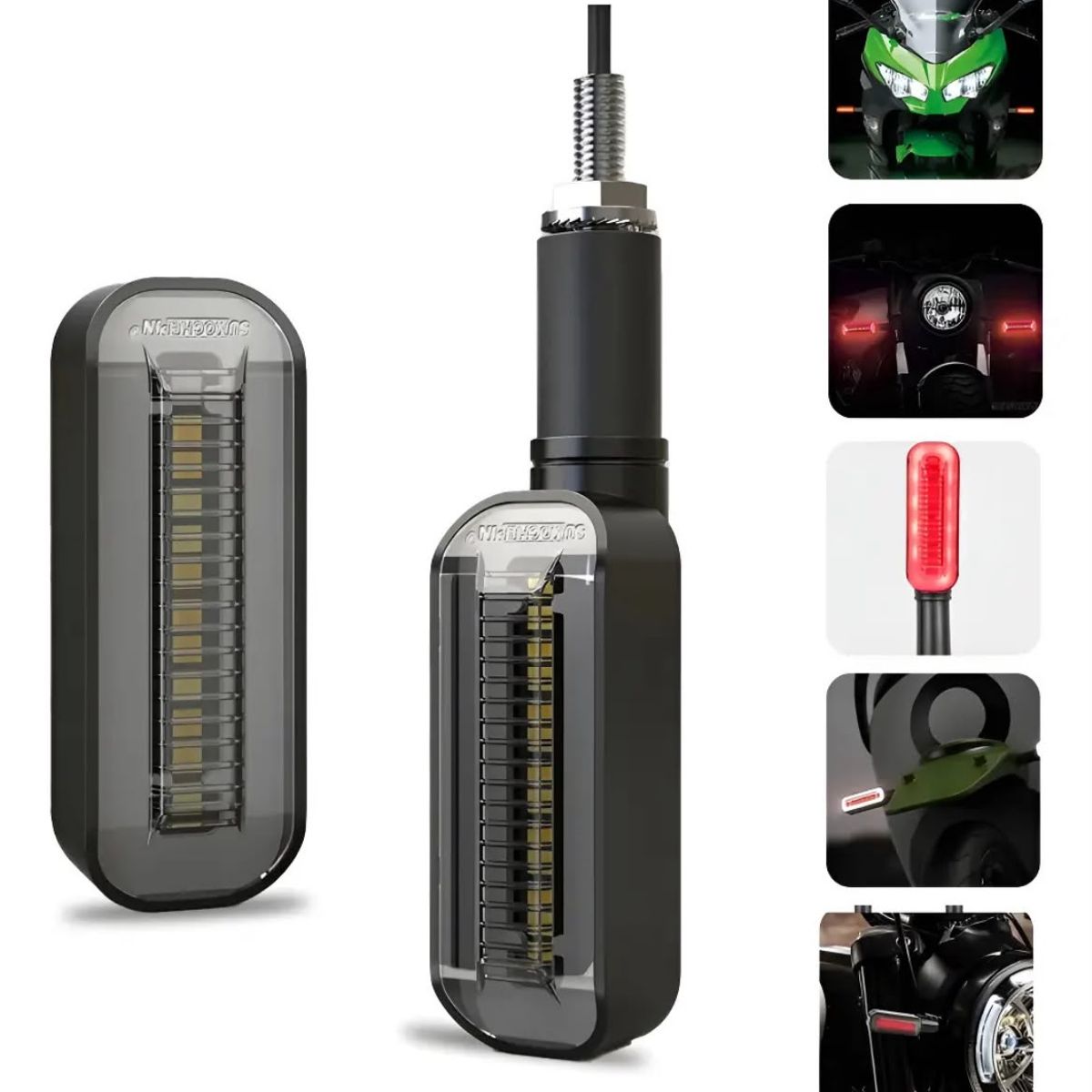 OEM - Luz Led Señal De Freno Giro para Motocicleta Led 2 Piezas color rojo