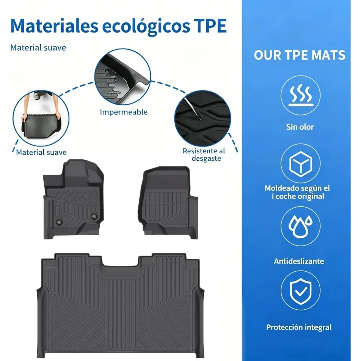 KUANGYE - Pisos Rígido Bandeja Calce Perfecto Para Ford F150 2015-2026