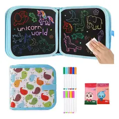 GENERICO - Reutilizables Tabla De Dibujo Portátil Regalo Para Niños-Azul