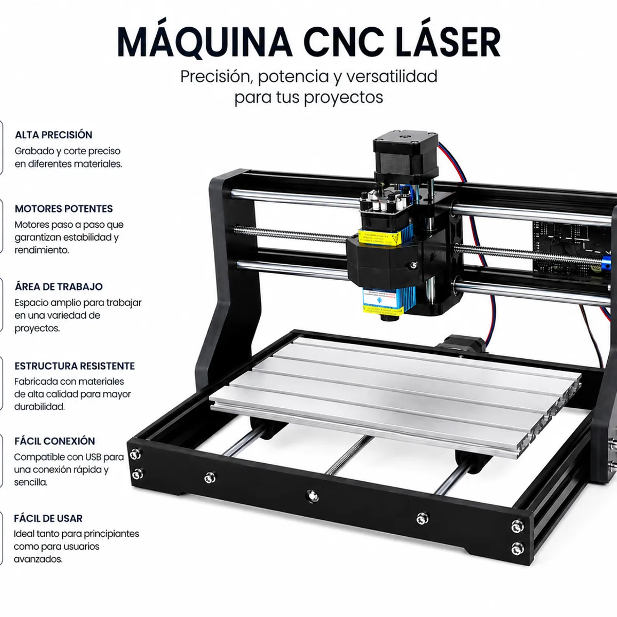 GENERICO - Máquina de grabado y corte láser CNC de escritorio